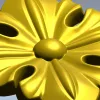 Квадратная розетка "Четырёхлистник" - 3D модель STL для ЧПУ