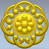 Daisy Knot Rosette - STL 3D model for CNC carving