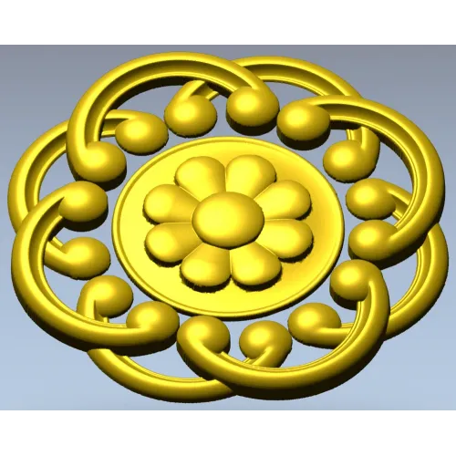 Daisy Knot Rosette - STL 3D model for CNC carving