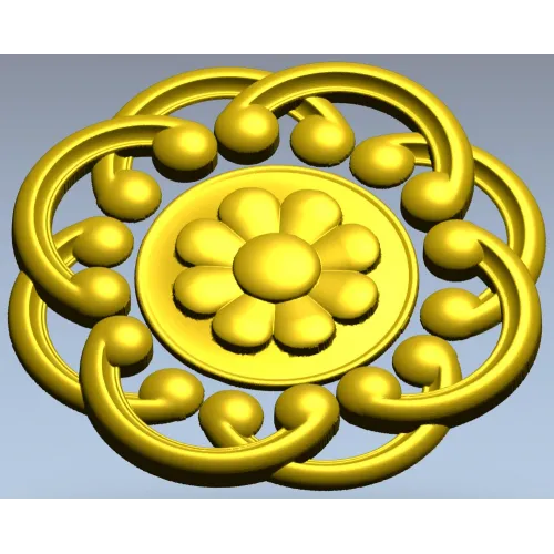 Daisy Knot Rosette - STL 3D model for CNC carving