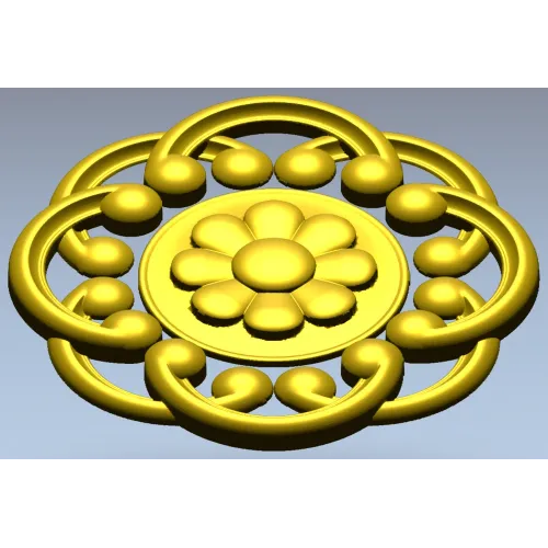 Daisy Knot Rosette - STL 3D model for CNC carving