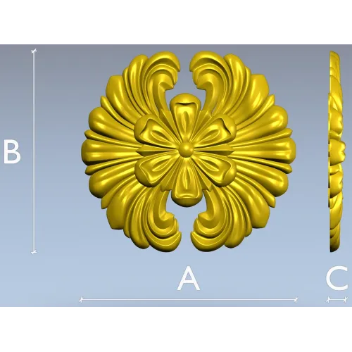 Розетка-флора - 3D модель в формате STL для ЧПУ