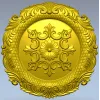 Декоративная розетка STL - рельефная круглая модель для ЧПУ