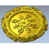 Декоративная розетка STL - рельефная круглая модель для ЧПУ