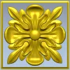 Классическая растительная розетка в рельефе (STL для ЧПУ)