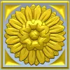Sunburst square rosette STL 3D model for CNC