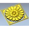 Sunburst square rosette STL 3D model for CNC