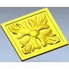 Square Acanthus Rosette STL for CNC