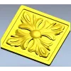 Square Acanthus Rosette STL for CNC