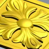 Square Acanthus Rosette STL for CNC