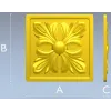Square Acanthus Rosette STL for CNC