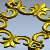 Розетка барокко для фрезерной обработки - stl модель