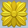 Layered Floral Rosette STL - decorative 3D model for CNC