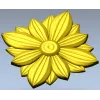 Layered Floral Rosette STL - decorative 3D model for CNC