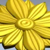 Layered Floral Rosette STL - decorative 3D model for CNC