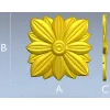 Layered Floral Rosette STL - decorative 3D model for CNC