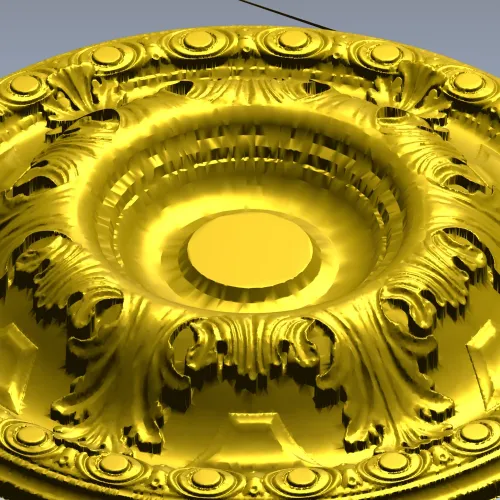 Imperial Acanthus Rosette - STL 3D model for CNC milling