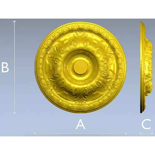 Imperial Acanthus Rosette - STL 3D model for CNC milling