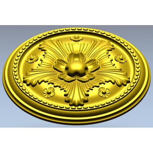 Decorative Round Floral Rosette - STL 3D Model for CNC