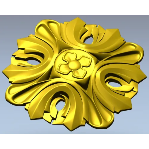 Florentine acanthus rosette - STL 3D model for CNC