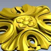 Florentine acanthus rosette - STL 3D model for CNC