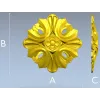 Florentine acanthus rosette - STL 3D model for CNC