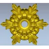 Розетка потолочная - декоративный орнамент в стиле цветка (STL для ЧПУ)
