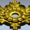 Розетка потолочная - декоративный орнамент в стиле цветка (STL для ЧПУ)