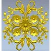 Floral Sunburst Rosette - STL 3D model for CNC
