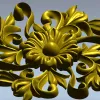 Florentine Bloom Rosette - detailed STL 3D model for CNC milling