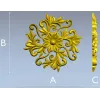 Florentine Bloom Rosette - detailed STL 3D model for CNC milling
