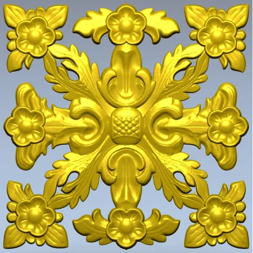 Розетка флоральная - stl модель для ЧПУ