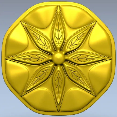 Octagonal Eight-Point Rosette STL for CNC