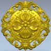 Baroque Floral Rosette STL for CNC