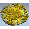 Baroque Floral Rosette STL for CNC