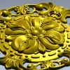 Baroque Floral Rosette STL for CNC