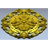 Baroque Floral Rosette STL for CNC