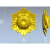 Златоцвет - 3D модель розетки в формате STL для ЧПУ