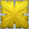 Square Floral Rosette STL for CNC Milling