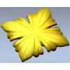 Square Floral Rosette STL for CNC Milling
