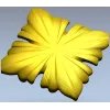 Square Floral Rosette STL for CNC Milling