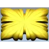 Square Floral Rosette STL for CNC Milling