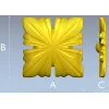 Square Floral Rosette STL for CNC Milling