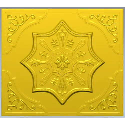 Ornate Eight-Point Rosette 3D Model for CNC