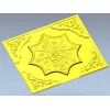 Ornate Eight-Point Rosette 3D Model for CNC