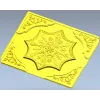 Ornate Eight-Point Rosette 3D Model for CNC