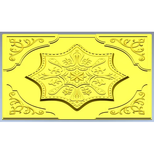Ornate Eight-Point Rosette 3D Model for CNC