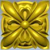 Decorative Floral Rosette STL for CNC