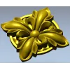 Decorative Floral Rosette STL for CNC