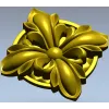 Decorative Floral Rosette STL for CNC